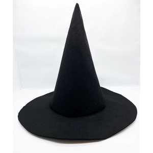 Siyah Renk Keçe Cadı Şapkası 35x38 cm