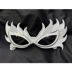 Taşlı Göz Kamaştıran Gecenin Yıldızı Beyaz Parti Alev Gözlük