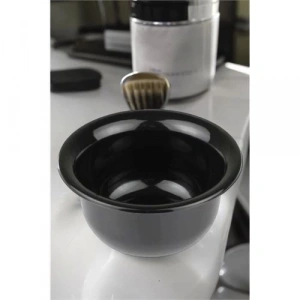 Mey İthalat® Profesyonel Siyah Tıraş Tası  - Berber Tipi Ergonomik Sabun Köpürtme Kabı -