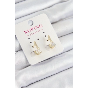 Xuping Zirkon Taşlı I Model Gold Renk Kadın Küpe