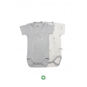 Bistyle Flying Elephant 2li Yarım Kol Badi 17117 Ekru Gri