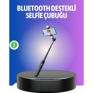 Mey İthalat® Bluetooth Selfie Çubuğu – Uzaktan Kumandalı