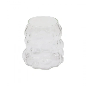 BONCUKLU - BOĞUMLU CAM BARDAK 340ML KAHVE - SUNUM - MEŞRUBAT (5047)