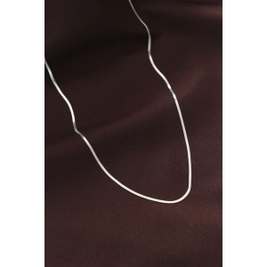 Mey İthalat® Çelik Gümüş Renk 60 cm İnce İtalyan Zincir Kolye