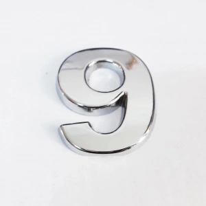 Mey İthalat® Cemax 9 Rakamı 3,75 cm Krom Yapışkanlı