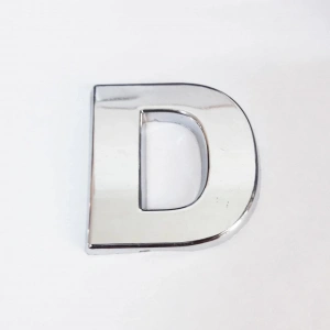 Mey İthalat® Cemax D Harfi  3,75 cm Krom Yapışkanlı