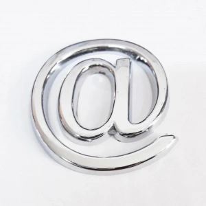 Mey İthalat® Cemax @ İşareti 3,75 cm Krom Yapışkanlı