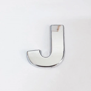 Mey İthalat® Cemax J Harfi  3,75 cm Krom Yapışkanlı