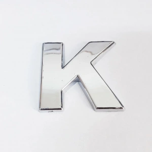 Mey İthalat® Cemax K Harfi  3,75 cm Krom Yapışkanlı