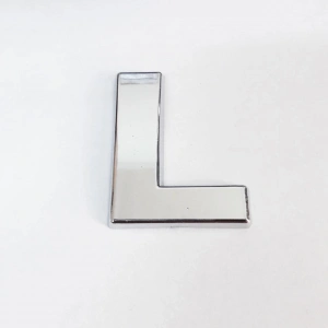 Mey İthalat® Cemax L Harfi  3,75 cm Krom Yapışkanlı