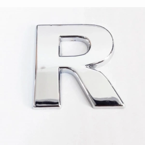 Mey İthalat® Cemax R Harfi  3,75 cm Krom Yapışkanlı