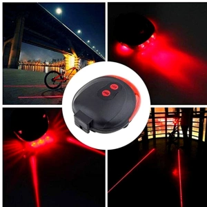 Çok Fonksiyonlu Pilli Bisiklet Led Lazer Işığı Arka Stop Lambası (5047)