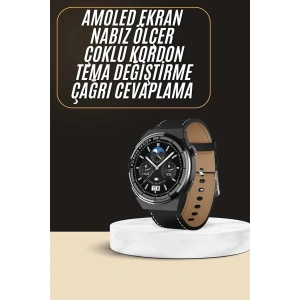 Mey İthalat® Çoklu Kordon Hediyeli Akıllı Saat Çağrı Cevaplama Müzik Dinleme Dokunmatik Ekran