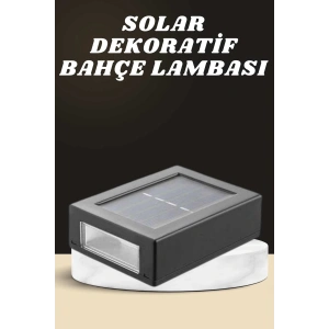 Mey İthalat® Dekoratif Duvar Lambası Solar Güneş Enerjili Bahçe Aydınlatması