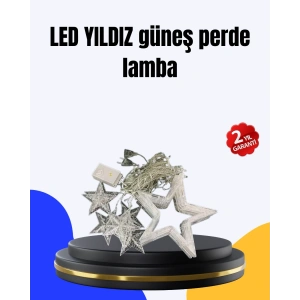 Mey İthalat® Dekoratif Yıldız Peri Led Perde 3x3 Metre Ortam Işığı