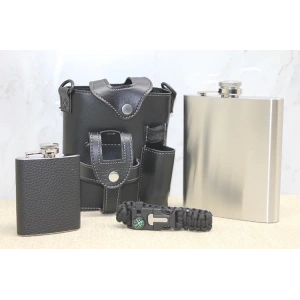 Deri Kılıflı Matara Seti Alk3929