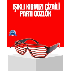 Mey İthalat® Dikkat Çeken Tasarımlı LED Işıklı Eğlence Gözlüğü