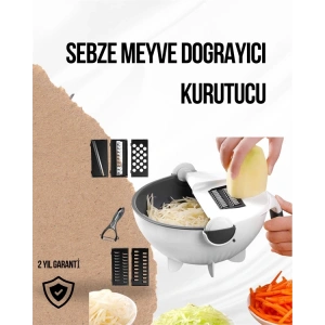 Mey İthalat® Döner Mekanizmalı Rende Bıçaklı Sebze Dilimleyici Seti
