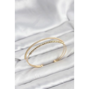 Mey İthalat® Dorika Model Pirinç Gold Renk Kadın Bileklik