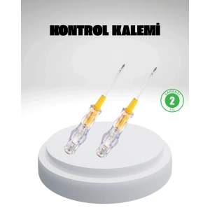 Mey İthalat® Elektrik Test Kalemi Neon Işıklı Nikel Kaplama 110-220V Dirençli