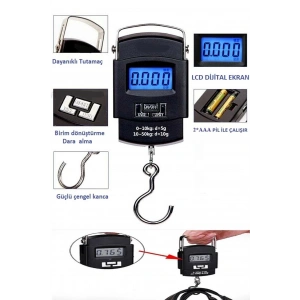 Elektronik Dijital El Kantarı 50 Kg Terazi Tartı 10 Gr Hassasiyet