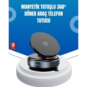 Mey İthalat® Evrensel Manyetik Araç Telefon Tutucu 360° Döner Başlık