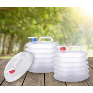 FDA AKORDİYON MUSLUKLU KATLANIR SU BİDONU 10 LT (5047)