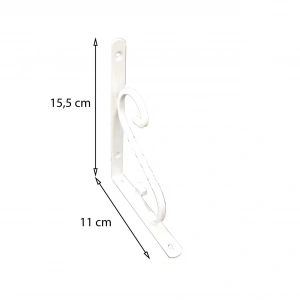 Mey İthalat® Ferforje Raf Altı No:1 Beyaz