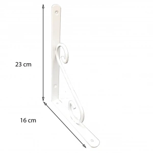 Mey İthalat® Ferforje Raf Altı No:3 Beyaz