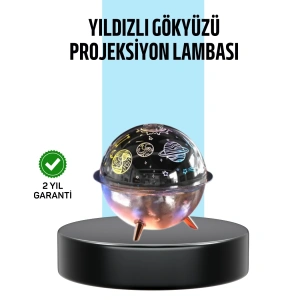 Mey İthalat® Galaksi ve Yıldız Efektli Nemlendirici Işık Projektörü