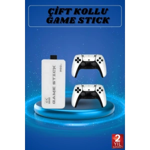 Mey İthalat® Game Stick 4K Retro Çift Kollu Atari Oyunlari +20000 Oyunlu Konsol Nostalji