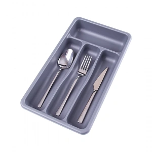 GRİ - 4 BÖLMELİ ÇEKMECE İÇİ KAŞIKLIK (5047)