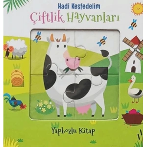 Hadi Keşfedelim - Çiftlik Hayvanları Yapbozlu Karton Kitap
