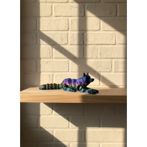Mey İthalat® Hareketli Kurt Rainbow dekoratif esnek figür 10x24 cm