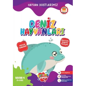 Hayvan Dostlarımız - Deniz Hayvanları Seviye 4 (5-6 Yaş)