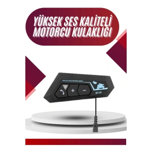 Mey İthalat® Intercom Bluetooth Kask Kulaklık Motosiklet Kulaklık 5.0 Bluetooth