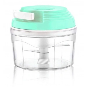 İpli El Rondosu 3 Bıçaklı Pratik İp Çekmeli Doğrayıcı Mutfak Mini Rota (5047)