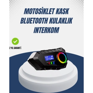 Mey İthalat® Kablosuz Bluetooth İnterkom IP65 Suya Dayanıklı 40mm HD Ses ve 40 Saat Pil