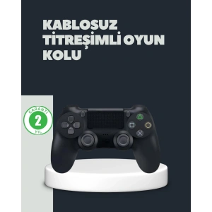Kablosuz Titreşimli Oyun Kolu – PS4 Uyumlu Ergonomik Tasarım ve Uzun Pil Ömrü