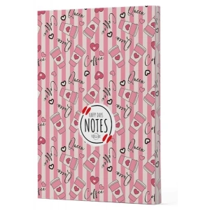 Kahve 8 - Yan Boyamalı Çizgili Defter