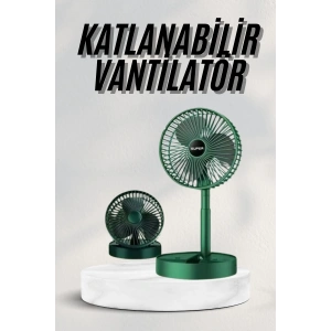 Mey İthalat® Katlanabilir Teleskopik Şarjlı Fan Masaüstü Soğutucu Vantilatör