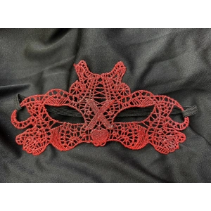 Kırmızı Dantel Masquerade Maskesi Çift Taraflı 10 No (5047)