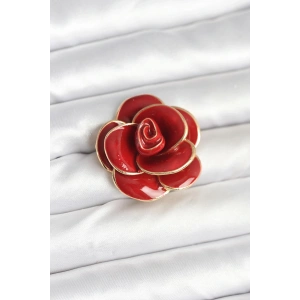 Mey İthalat® Kırmızı Gül Model Broş