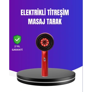 Mey İthalat® Kırmızı Işık Terapi Özellikli Saç Derisi Masaj Tarak Anti Dökülme
