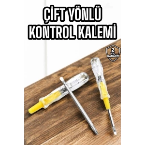 Mey İthalat® Kontrol Kalemi Nikel Kaplama Çift Başlıklı Test Cihazı