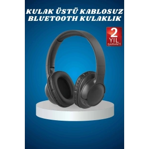 Mey İthalat® Kulak Üstü Kablosuz Bluetooth Kulaklık Yüksek Ses Kaliteli ANC Özelliği