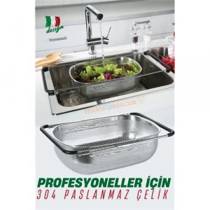 TransForMacion Lavabo Süzgeci Ayarlanabilir Kevgir 304 Paslanmaz Çelik 721523