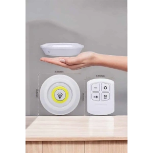 Mey İthalat® Led Lamba 3lü Uzaktan Kumandalı Yapışkanlı Beyaz Işık