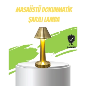 Mey İthalat® LED Masa Lambası 3 Renk Ayarlı Şarjlı Kablosuz Modern Tasarım