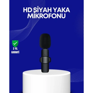 Mey İthalat® Lightning Girişli 2’li Kablosuz Yaka Mikrofonu Çift Kişilik Kayıt